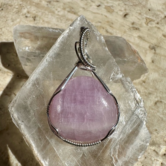 Sterling Silver Kunzite Necklace Pendant